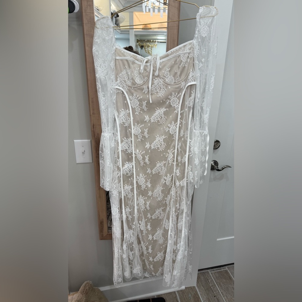 Elegant Lace Overlay Dress